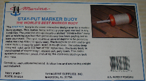 TH MARINE MB 1 STAYPUT MARKER BUOY 3313  