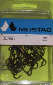   package mustad 3599c 2 bronzed 4x strong hollow point box of 25 hooks